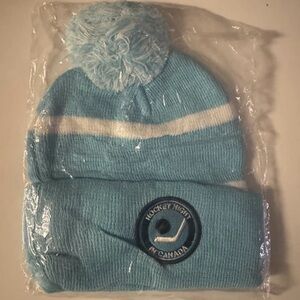 Budweiser Light Blue Hat with Pom-Pom